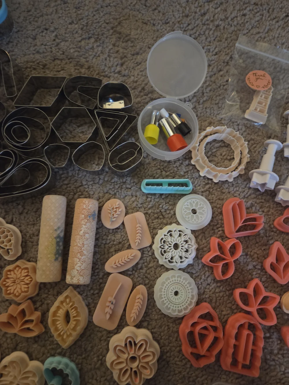 Lot 100+ Assorted Polymer Clay and Cutters Accessories Earring Making Supplies